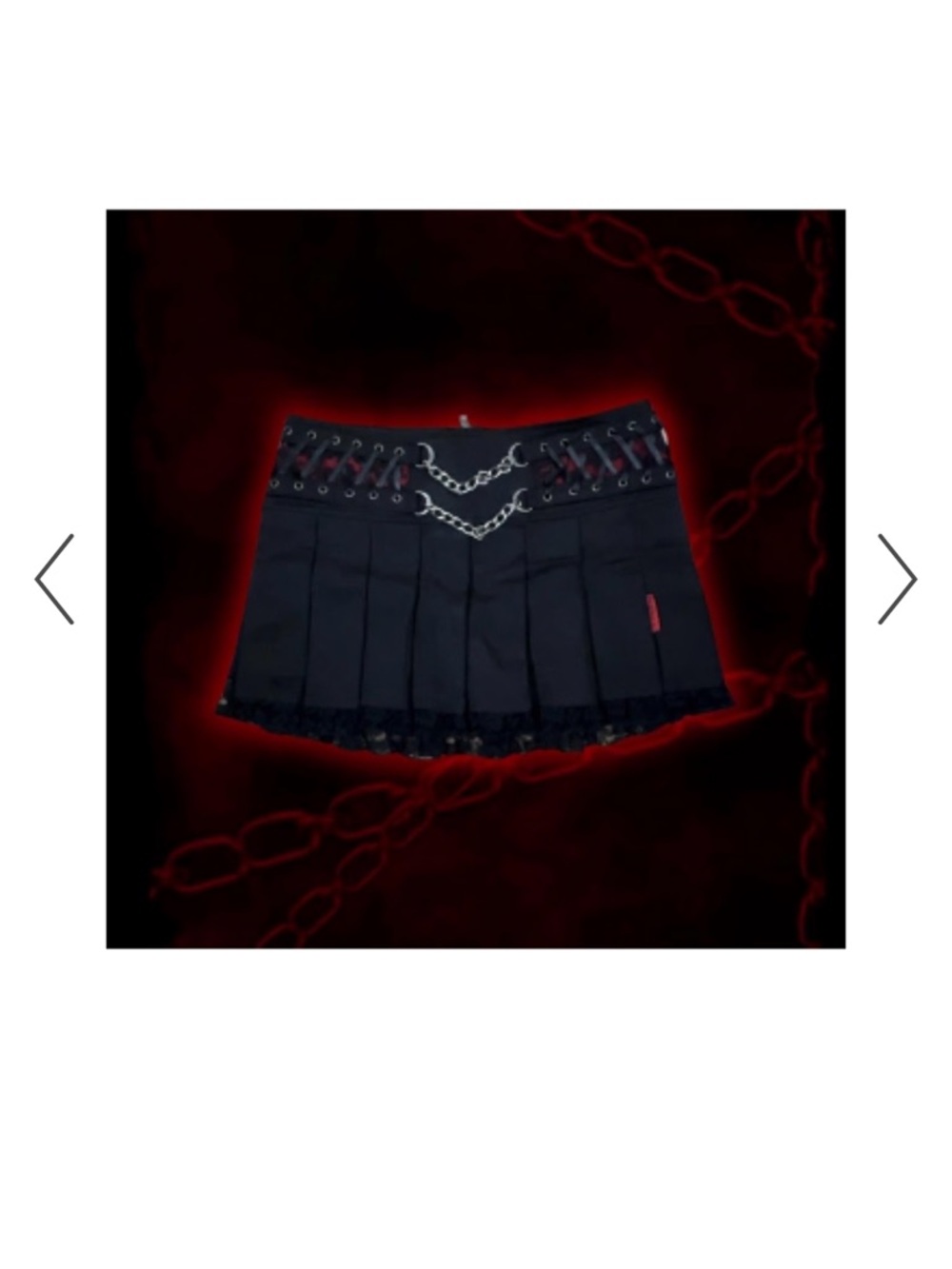 Tripp nyc black and red chain mini skirt